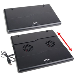 Micro Innovations Retractable Notebook Cooler Pad w/2 60mm Fans